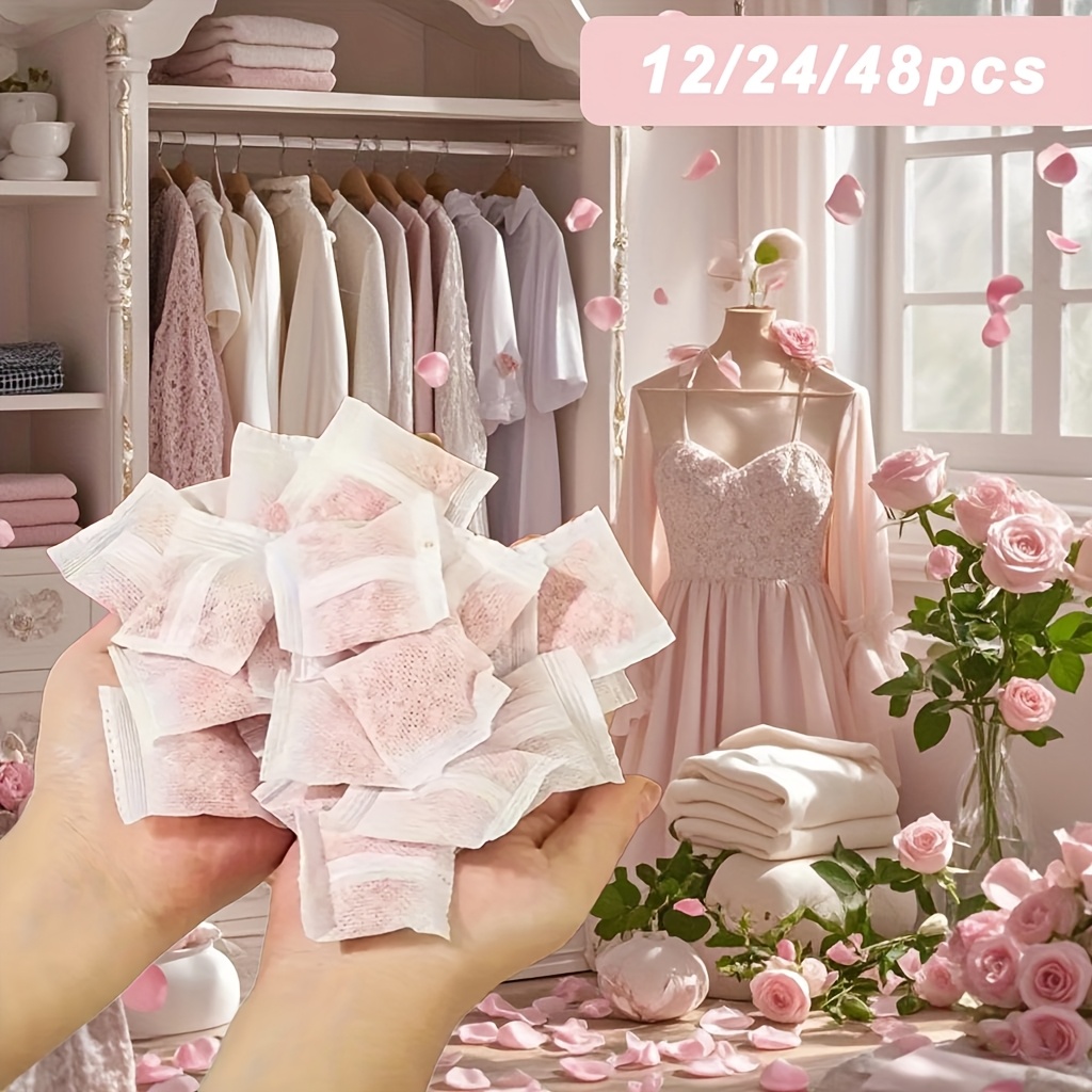Home Fragrance Sachet - 12/24/48pcs Scented Closet Sachets, Moisture‑Proof Deodorizer,