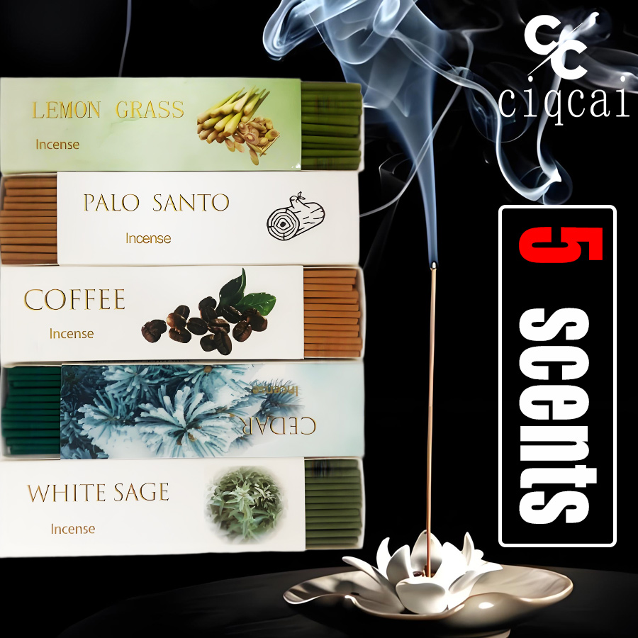 Home Fragrance Lemongrass - 【5 Flavors】High-Quality, Handmade, Thick Incense Sticks,