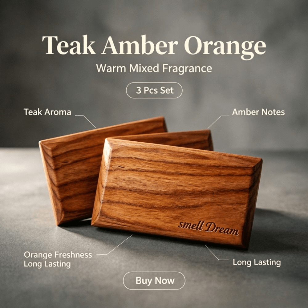Home Fragrance Brands - Car Air Freshener Teak Amber Orange